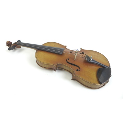 173 - A 20th century violin with bow and 'Skylark' hard case.