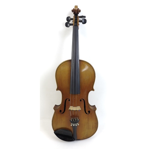 173 - A 20th century violin with bow and 'Skylark' hard case.