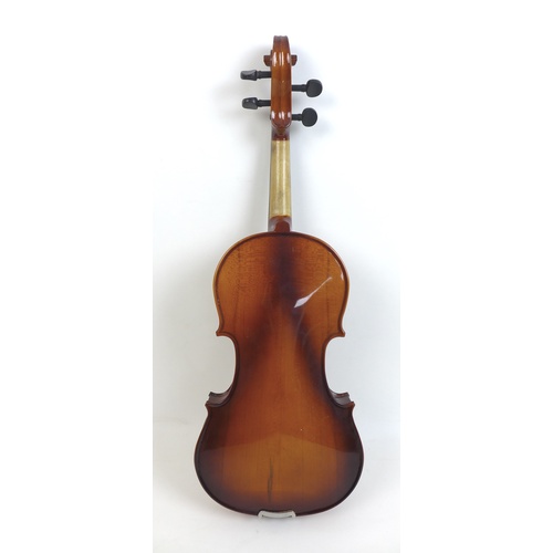 174 - A 20th century 'Antoni' violin with bow and fitted case.