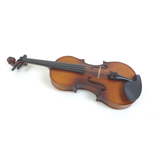 174 - A 20th century 'Antoni' violin with bow and fitted case.