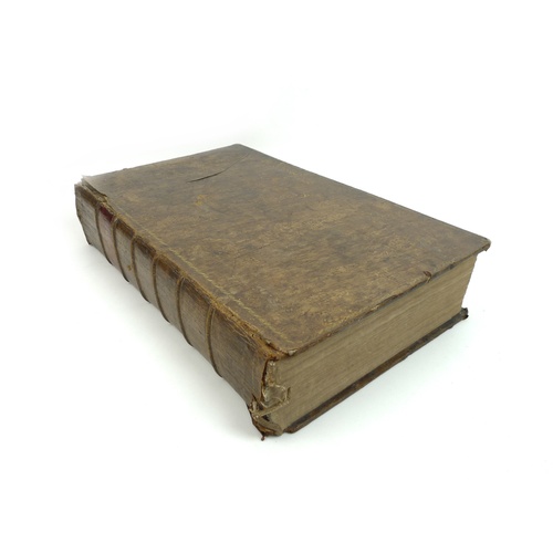 133 - An early 19th century family Bible, leather bound, with commentary from 'Poole, Henry, Doddridge, Br... 