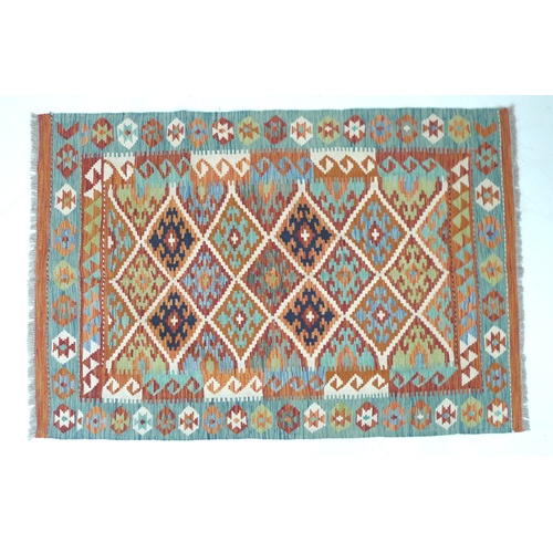 281 - A vegetable dyed wool Choli Kelim rug, 148 by 101cm.