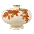 A fine Japanese Satsuma pottery miniature vase by Yabu Meizan, Meiji period, of compressed ovoid for... 
