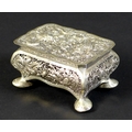 A South East Asian silver box, likely Singapore, Chinese, or possibly Cambodia, of bombe form with h... 