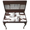 A modern mahogany canteen on stand of silver plated cutlery, Kings pattern, twelve place settings, 1... 