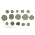 A collection of fifteen Detectorist found Roman copper hammered coins, comprising a second century S... 