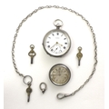 A silver George V open faced key wound pocket watch, by J. G. Graves Sheffield, white dial with blac... 