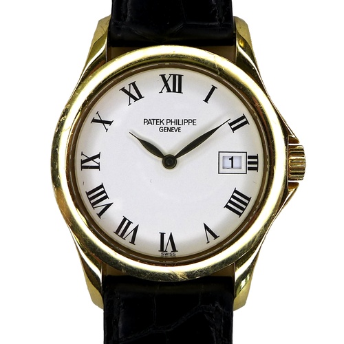 96 - A Patek Philippe Calatrava 18k gold cased lady's wristwatch, reference 4906, circa 2006, the circula... 