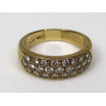 A 9ct gold and diamond ring, set with twenty five brilliant cut diamonds, approximately 0.25ct total... 