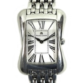A Maurice Lacroix Divina stainless steel cased lady's wristwatch, with rectangular silvered dial, st... 