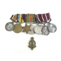 A group of WWI and WWII medals, bearing the name '2210 A.S.  Sgt. W. Fletcher RAMC (Royal Army Medic... 