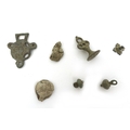 A collection of seven detectorist finds dating from 13th century and later, a 17th century cloth sea... 