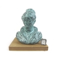 A modern cast bust entitled Lady Jane, made in reconstituted Welsh limestone, 29 by 18 by 37cm high,... 