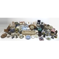 A group of over fifty collectables, including a Smiths eight day floating balance mantel clock with ... 