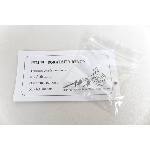 135 - Two Pathfinder Models 1/43 die cast models of classic cars, a limited edition 1950 Austin Devon in b... 