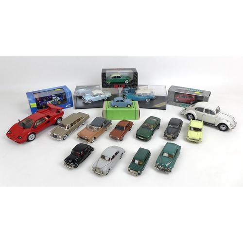 Eighteen 1/43 scale die cast model cars, Comprising two Model Road ...