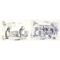 Edward Ardizzone CBE RA (British, 1900-1979): two pen and ink humorous sketches, both depicting a Ge... 