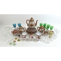 A collection of various ceramics and glass ware, including three Spode imari pattern tea cups, numbe... 