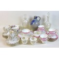 A group of vintage ceramics and glassware, including an eighteen piece Coronet tea set, a twenty-one... 