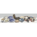 A large collection of mixed ceramics, including blue and white tureens, Royal commemorative cups and... 
