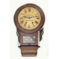 A Victorian mahogany cased drop dial wall clock, by Geo Lashmore & Son, Market Drayton, the case wit... 