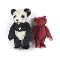 Two limited edition Steiff teddy bears, a 1995 replica of a 1951 Panda Bear with certificate numbere... 