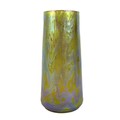 An early 20th century Loetz iridescent glass vase, possibly goldamber colour pattern, of cylindrical... 