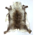 A modern animal fur rug, 158 by 133cm.