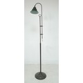 An Edwardian style standard lamp, late 20th century, with part reeded column, adjustable height fitt... 