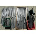 A quantity of vintage organ pipes, rolled lead, originally from Barton Seagrave church. (5 boxes)