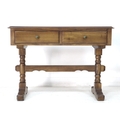 A modern South African hardwood dining suite, comprising refectory style dining table, 197 by 106 by... 