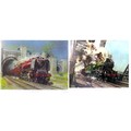 After Terence Cuneo (British, 1907-1996): two signed limited edition locomotive prints, 'Flying Scot... 