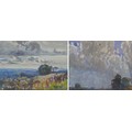 Arthur Henry Knighton-Hammond (1875-1970): watercolour study of a portentious sky, signed,  together... 