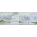 John Hume (Norfolk School, 20th century): a pair of watercolours, 'Norfolk Broads Sailing' and 'Norf... 