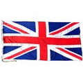 A large Union Jack flag, circa 1970, rope and toggle fixing, 365 by 190cm.