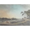 After William and Thomas Daniell: a pair of modern prints, 'View of Mutura, on the River Jumna, plat... 