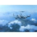 Seven colour prints of WWII British and other aircraft, including a Robert Taylor print, 'Lancaster'... 