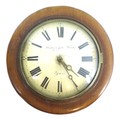 A German 19th century dial clock, the painted cream 9 ½” dial signed Waldfogel Siedle, Lÿnn, painted... 