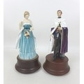 A pair of Royal Doulton Portrait Figures, modelled as HRH The Prince Of Wales, HN2883, and Lady Dian... 