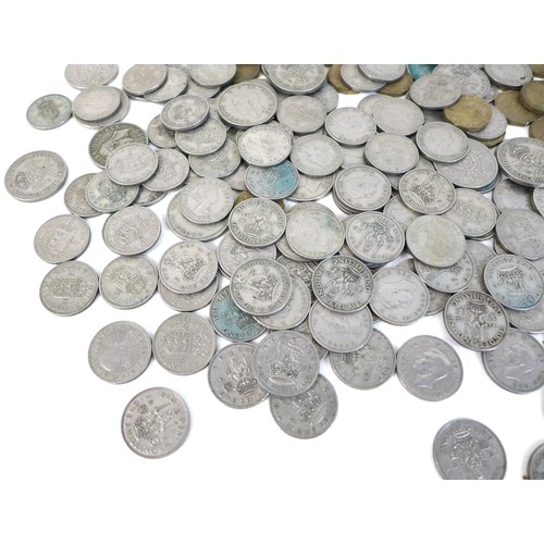 75 - A large collection of British coins, comprising coins with silver content thirteen post 1920 and pre... 