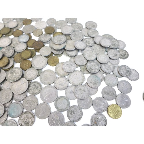 75 - A large collection of British coins, comprising coins with silver content thirteen post 1920 and pre... 