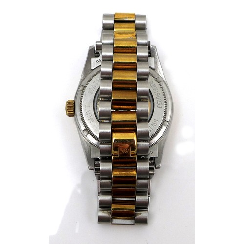 127 - A Rosdenton, Taiwanese, stainless steel and gold plated gentleman's automatic wristwatch, in the sty... 