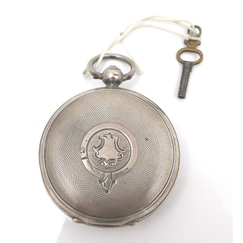 96 - A Victorian silver open faced pocket watch, J. G. Graves, Sheffield 'The Express English Lever', key... 