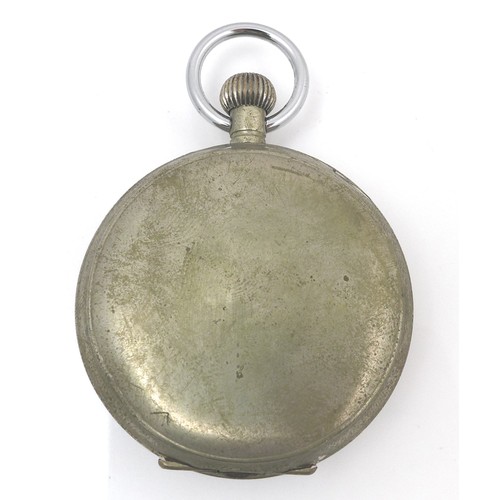 97 - Two pocket watches, comprising an early 20th century Swiss nickel cased open faced 8 day pocket watc... 