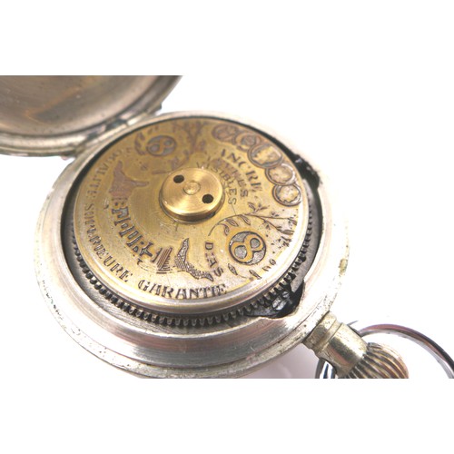 97 - Two pocket watches, comprising an early 20th century Swiss nickel cased open faced 8 day pocket watc... 