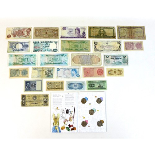 72 - A collection of 135 international bank notes, including, China, Poland Sweden, Cuba, Indonesia, Berl... 