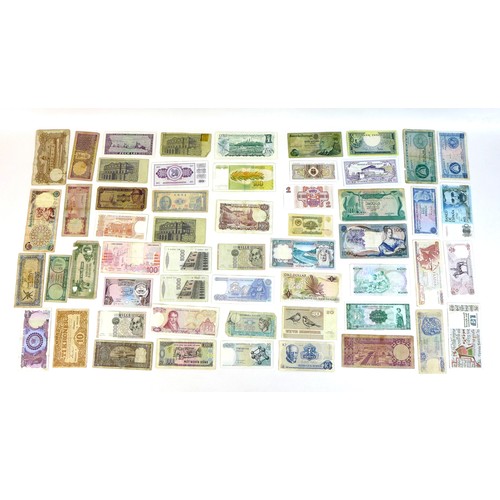 72 - A collection of 135 international bank notes, including, China, Poland Sweden, Cuba, Indonesia, Berl... 