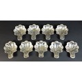 A group of nine American Gorham Co silver plated oyster dishes, late 19th century, of scalloped sea-... 