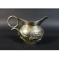 A Wang Hing and Co Chinese export silver jug, decorated with a sinuous dragon chasing his tail, with... 