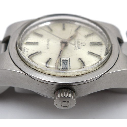 117 - An Omega Geneve lady's stainless steel wristwatch, ref 566 0067 / 766 0805, circa 1976, circular sil... 